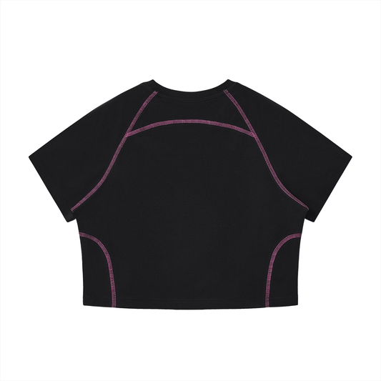 Women's Love Thy Neighbor Cropped Raglan Tee