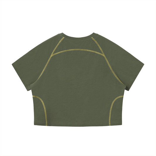 Women's Love Thy Neighbor Cropped Raglan Tee