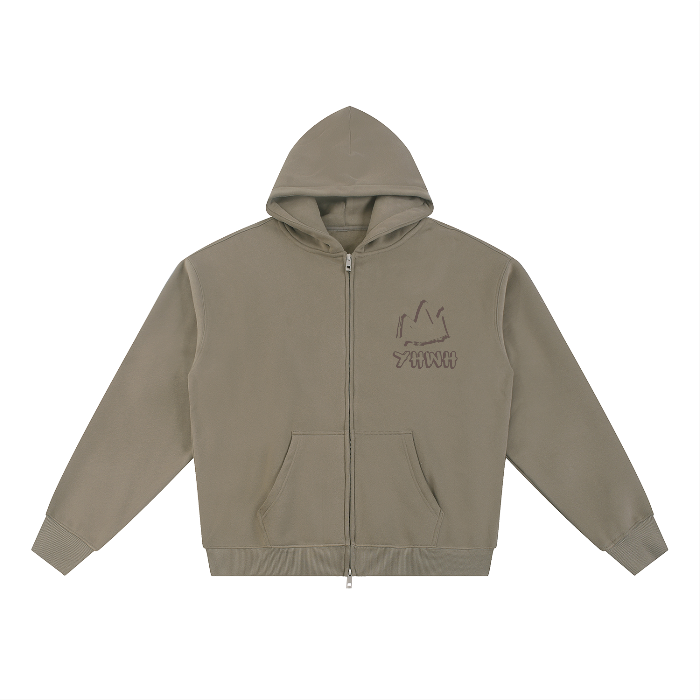 YHWH Fleece Zip-Up Hoodie