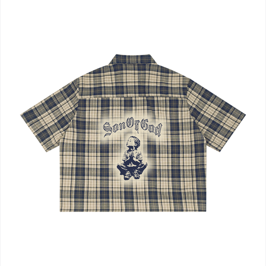 Son of God Plaid Button-Up