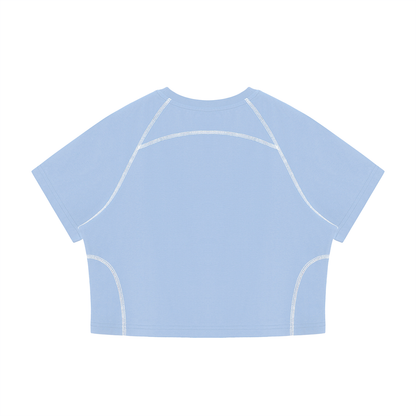 Women's Love Thy Neighbor Cropped Raglan Tee