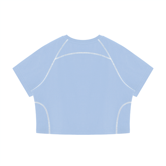 Women's Love Thy Neighbor Cropped Raglan Tee