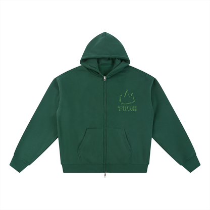 YHWH Fleece Zip-Up Hoodie