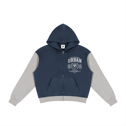 UrbanDivinity Varsity Fleece Full Zip Hoodie