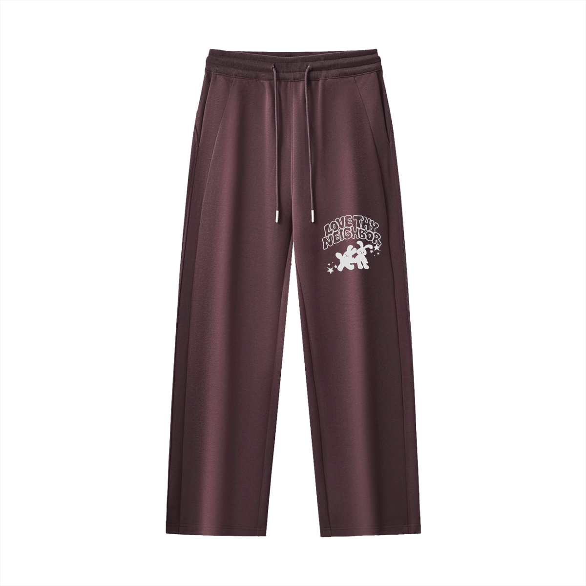 Women’s Love Thy Neighbor Fleece Straight-Leg Sweatpants