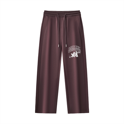 Women’s Love Thy Neighbor Fleece Straight-Leg Sweatpants