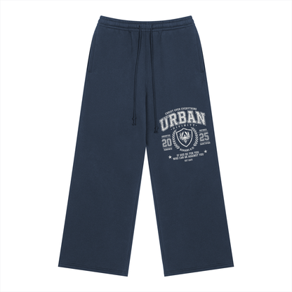 UrbanDivinity Varsity Fleece Straight-Leg Sweatpants