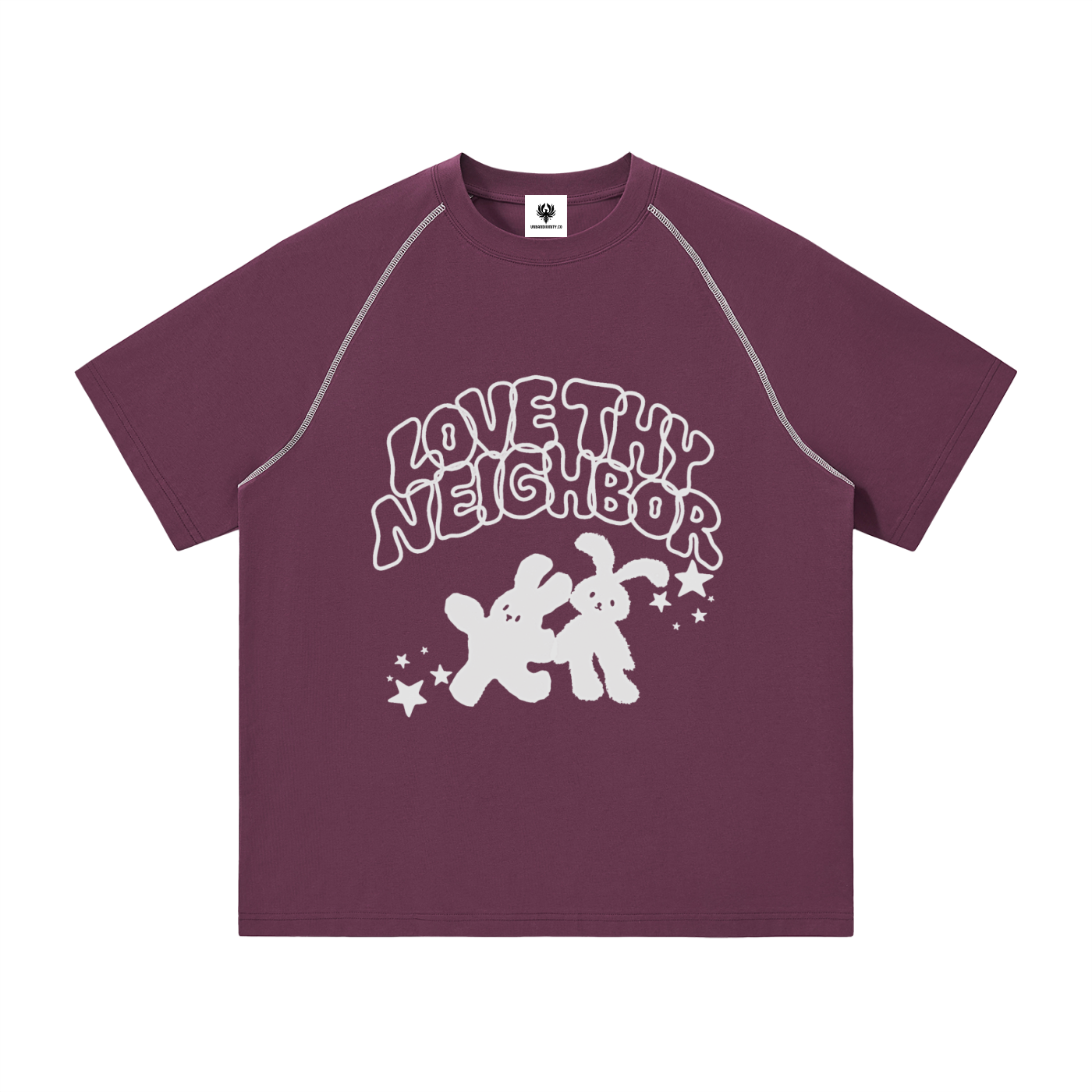 Women's Love Thy Neighbor Oversized Raglan Tee