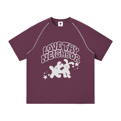 Women's Love Thy Neighbor Oversized Raglan Tee