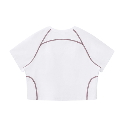 Women's Love Thy Neighbor Cropped Raglan Tee