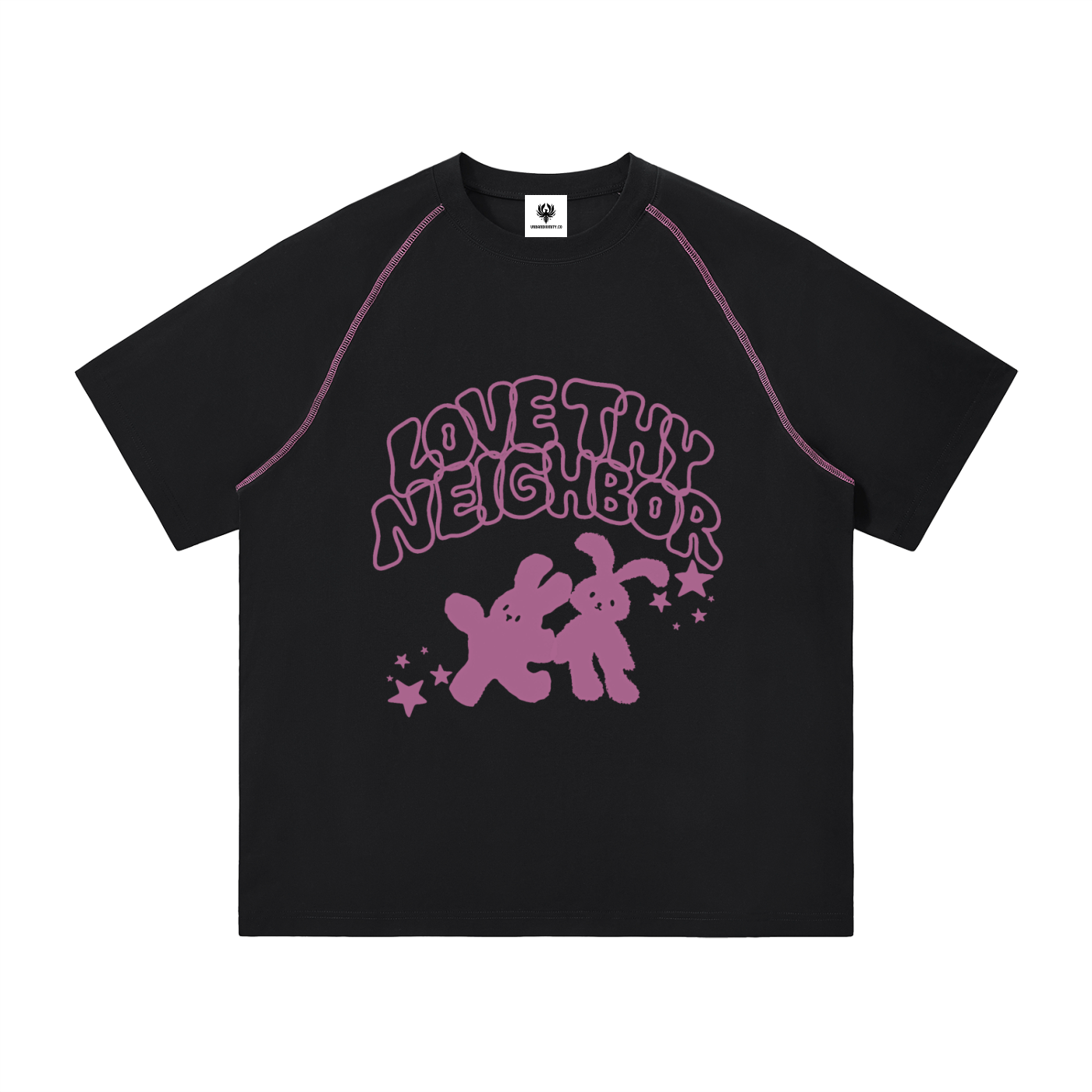 Women's Love Thy Neighbor Oversized Raglan Tee