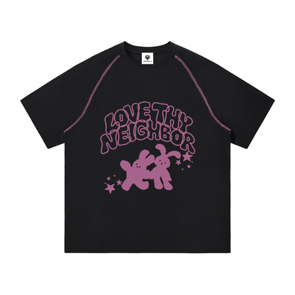 Women's Love Thy Neighbor Oversized Raglan Tee