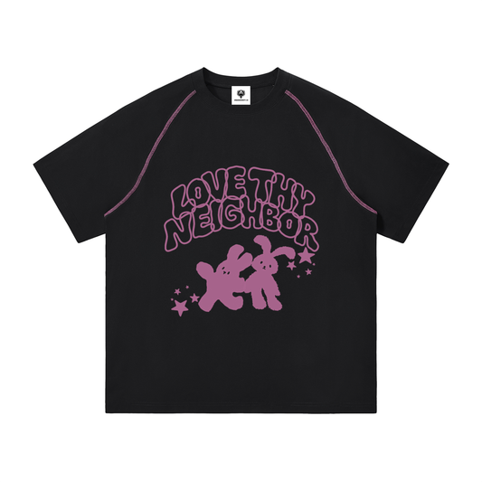 Women's Love Thy Neighbor Oversized Raglan Tee