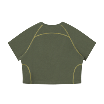 Women's Love Thy Neighbor Cropped Raglan Tee