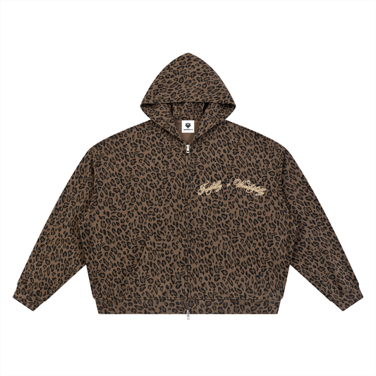 Women’s Fearfully + Wonderfully Waffle-Knit Oversized Zip Up Hoodie