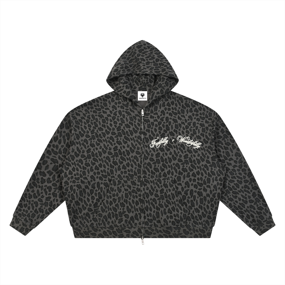 Women’s Fearfully + Wonderfully Waffle-Knit Oversized Zip Up Hoodie