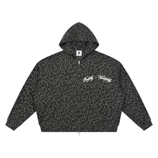 Women’s Fearfully + Wonderfully Waffle-Knit Oversized Zip Up Hoodie