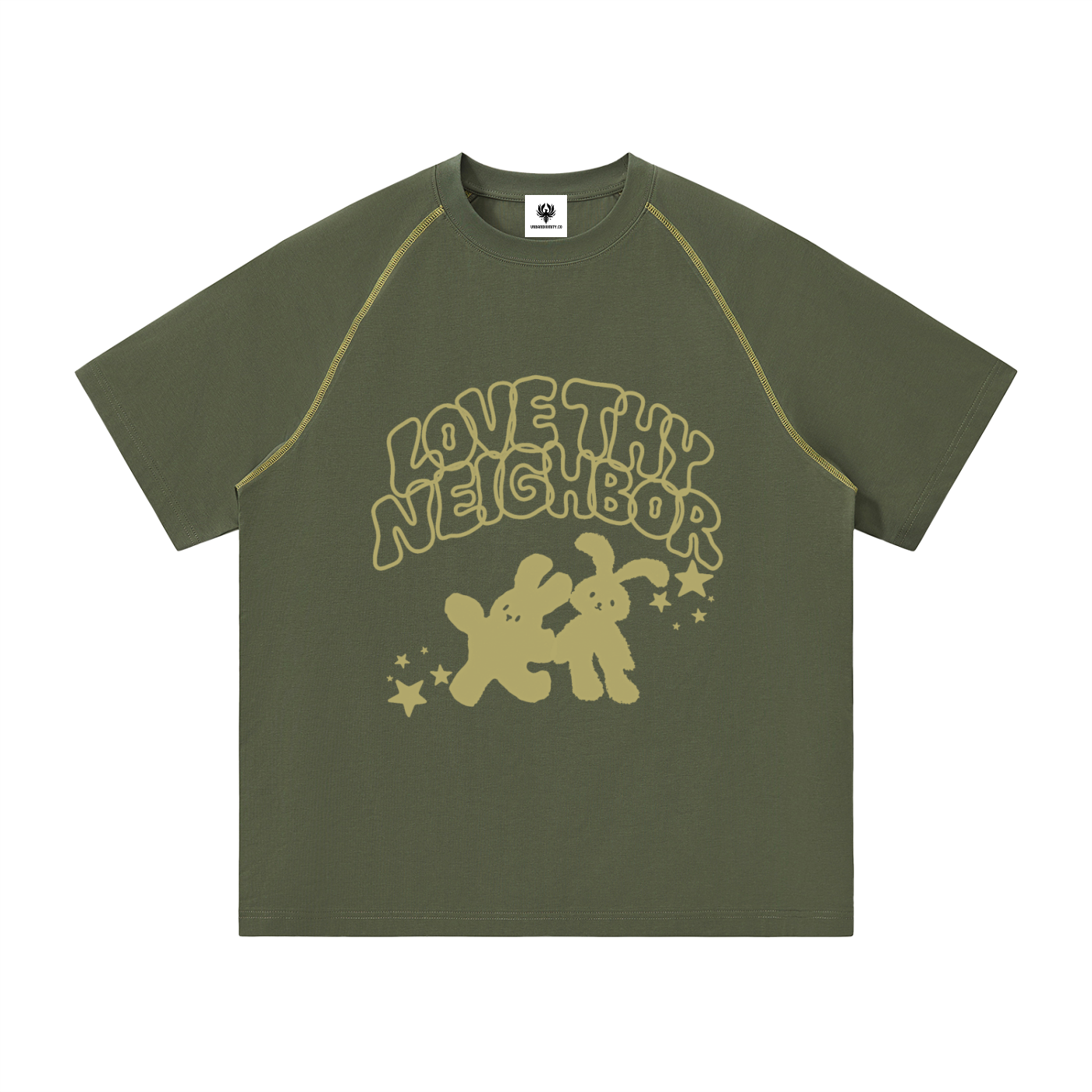 Women's Love Thy Neighbor Oversized Raglan Tee