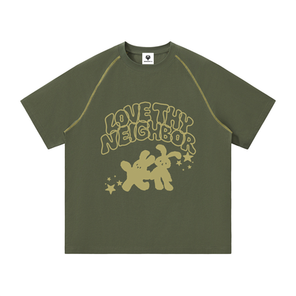 Women's Love Thy Neighbor Oversized Raglan Tee