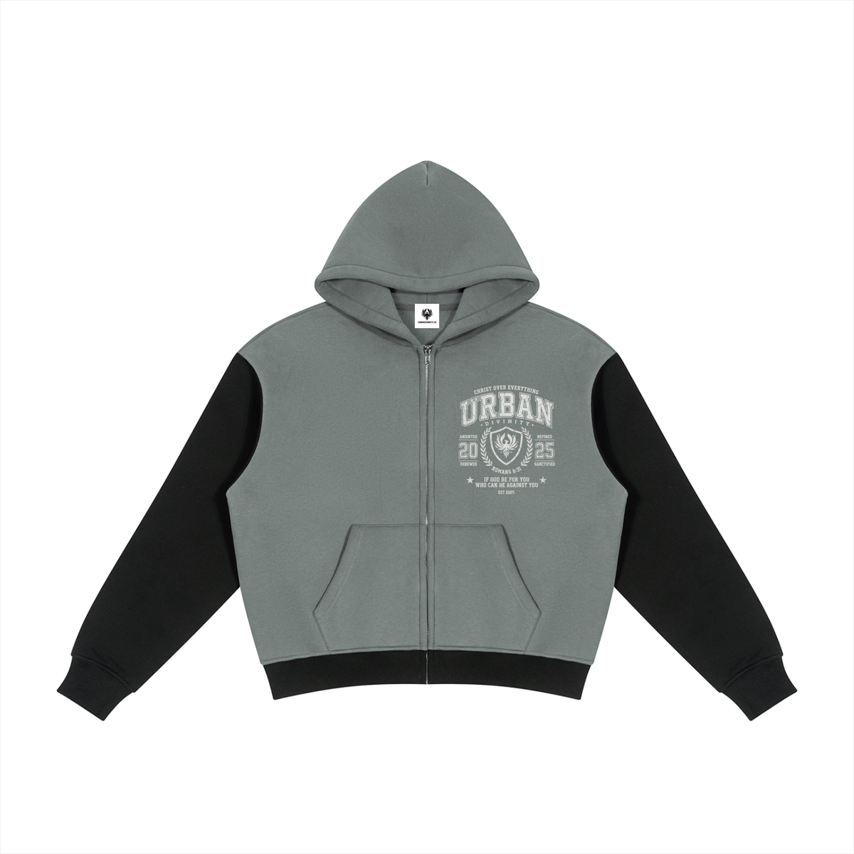 UrbanDivinity Varsity Fleece Full Zip Hoodie