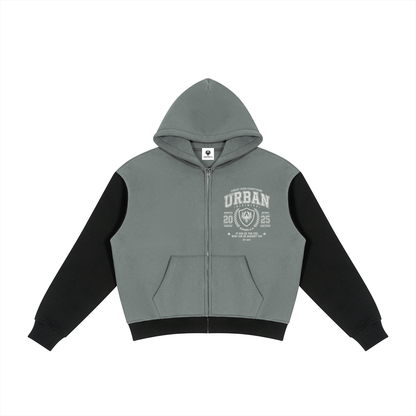 UrbanDivinity Varsity Fleece Full Zip Hoodie