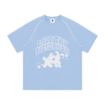 Women's Love Thy Neighbor Oversized Raglan Tee