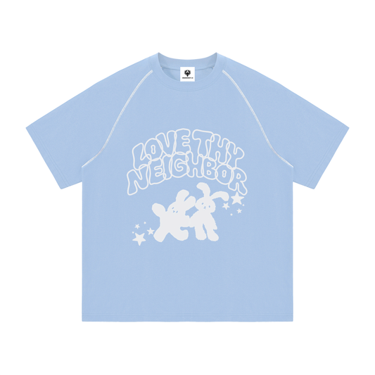 Women's Love Thy Neighbor Oversized Raglan Tee