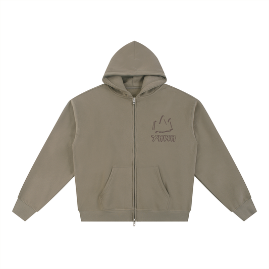 YHWH Fleece Zip-Up Hoodie