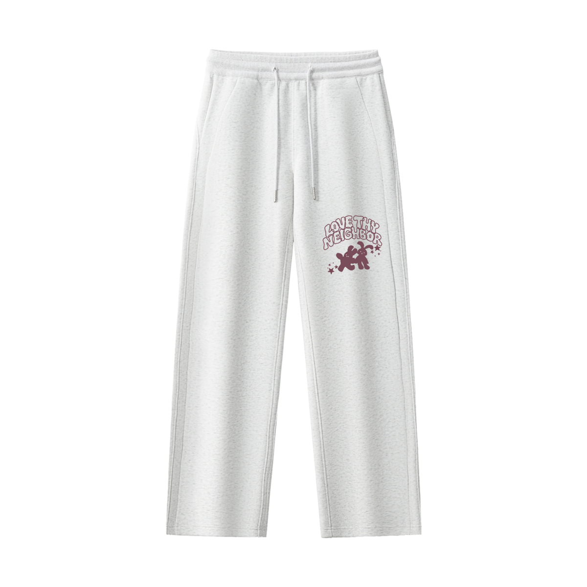 Women’s Love Thy Neighbor Fleece Straight-Leg Sweatpants