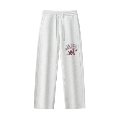 Women’s Love Thy Neighbor Fleece Straight-Leg Sweatpants
