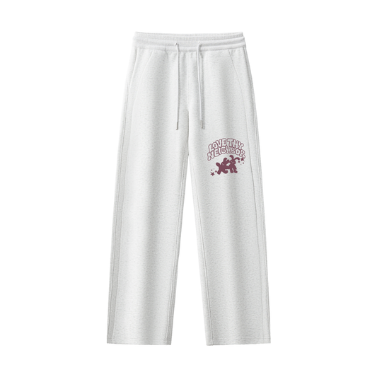 Women’s Love Thy Neighbor Fleece Straight-Leg Sweatpants