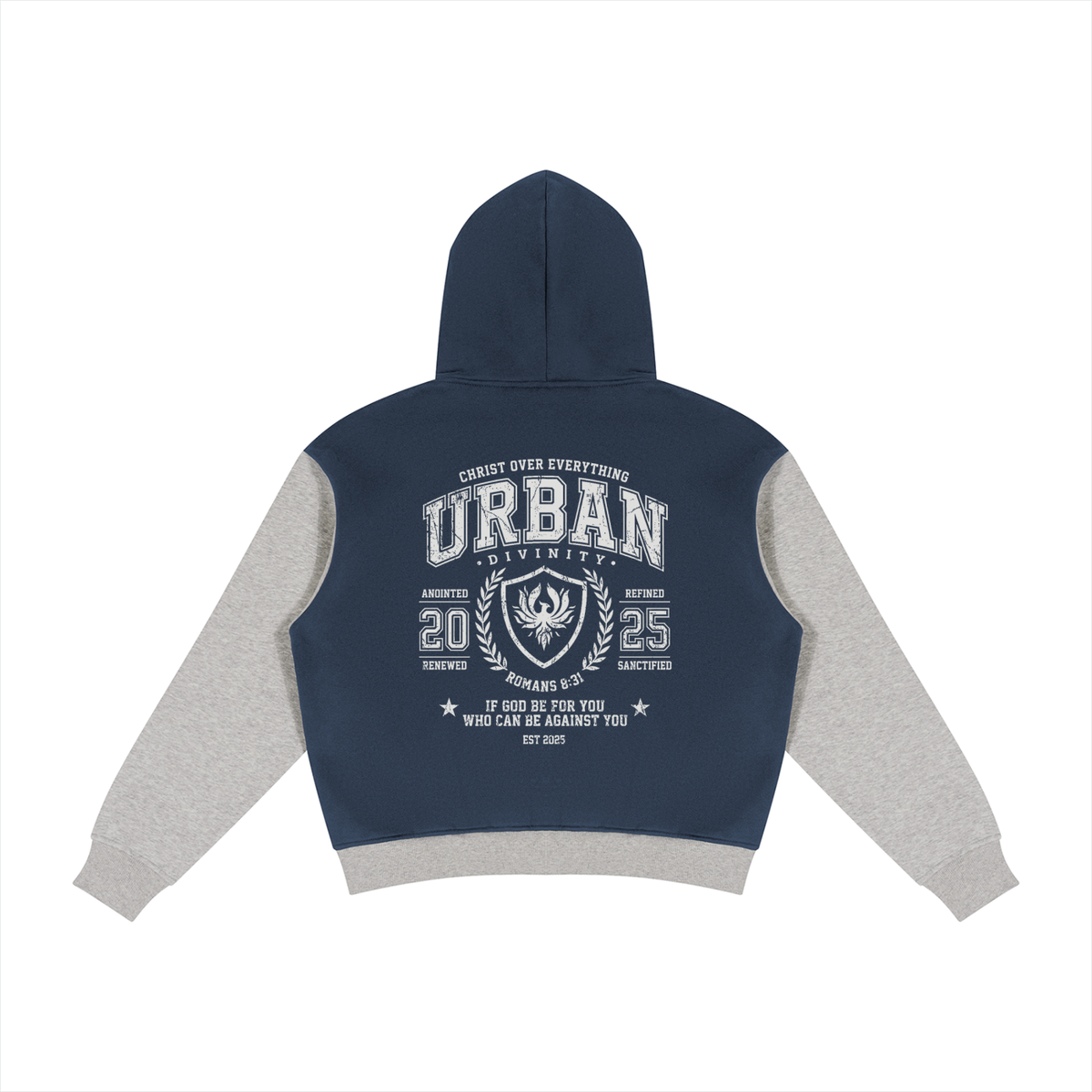 UrbanDivinity Varsity Fleece Full Zip Hoodie